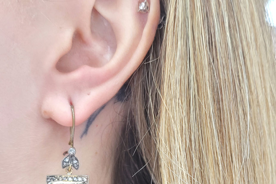 2.El 0.50 Ct Brown Elmas Küpe