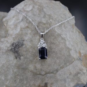 1.09 Karat Pırlanta Safir Kolye