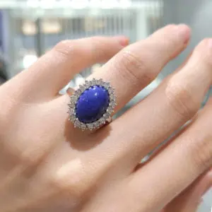 2. El 0,45 Karat Pırlanta ve Lapis Taşlı Fantezi Yüzük