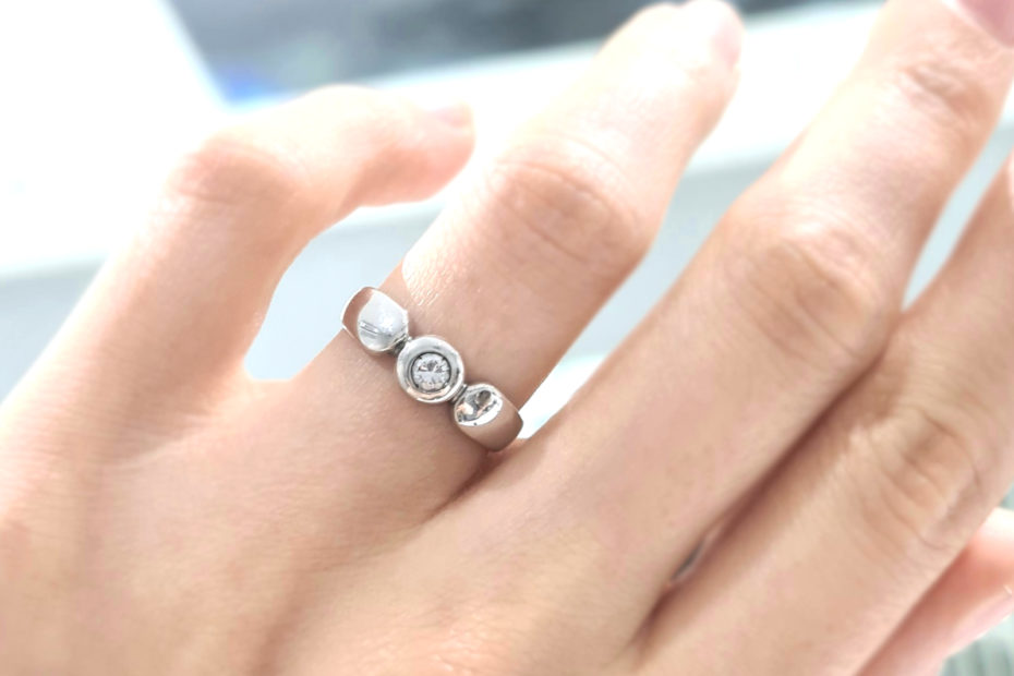 2. El 0.13 Karat Pırlanta Tasarım Tektaş Yüzük - ALM0032