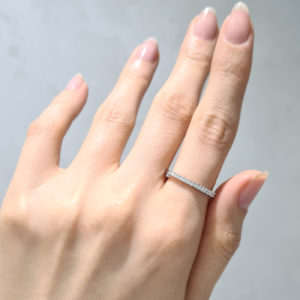 0.28 Karat Pırlanta Yarımtur Yüzük - YZ07689