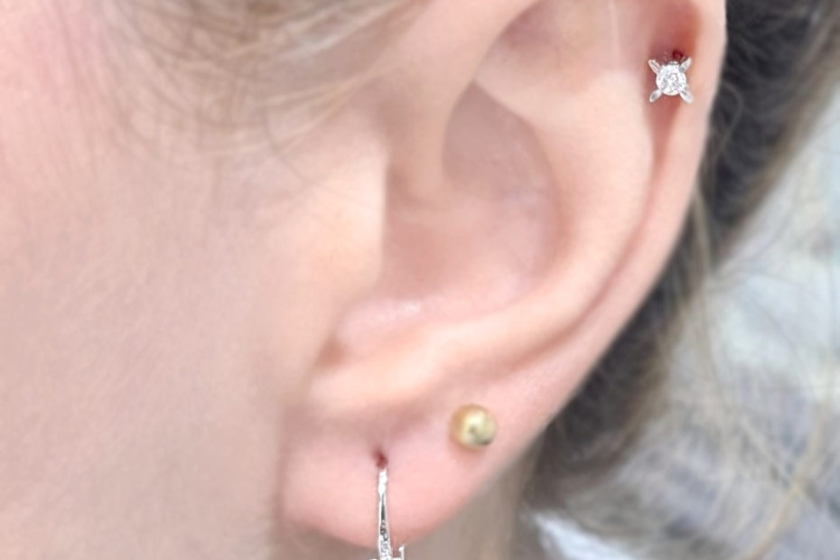 2. El 0.10 Karat Pırlanta Tektaş Küpe - X003511