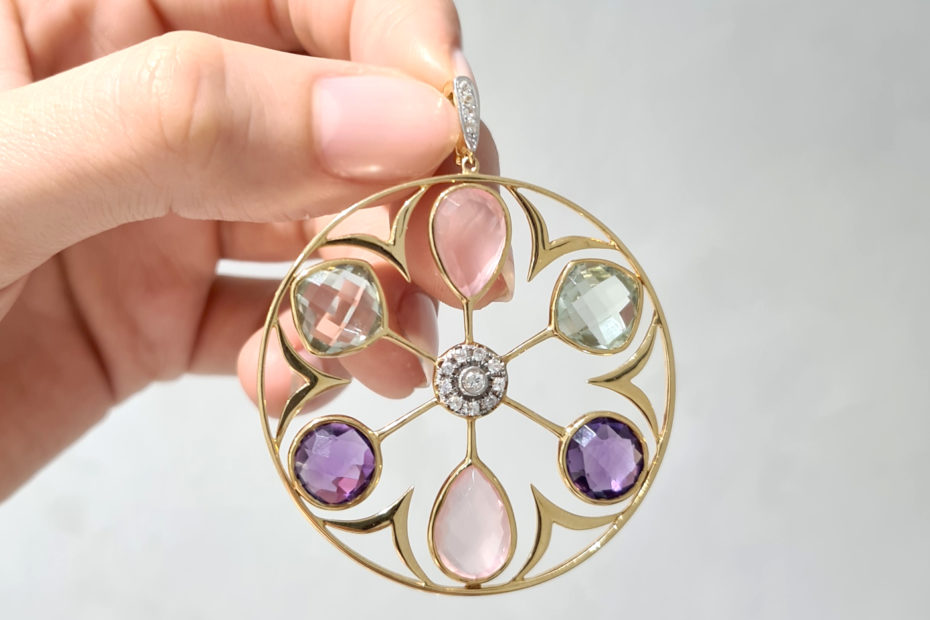 2. El 0.12 Karat Pırlanta ve Quartz Fantezi Kolye Ucu - ALM0859