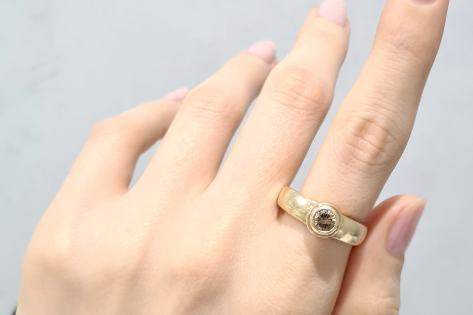 2. El 0.50 Karat Pırlanta Tasarım Tektaş Yüzük - ALM0854