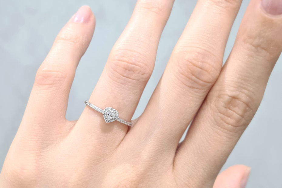 2. El 0,11 Karat Pırlanta Kalp Yüzük - X003668