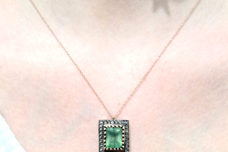 2. El 0,12 Karat Elmas Vintage Kolye - X003634