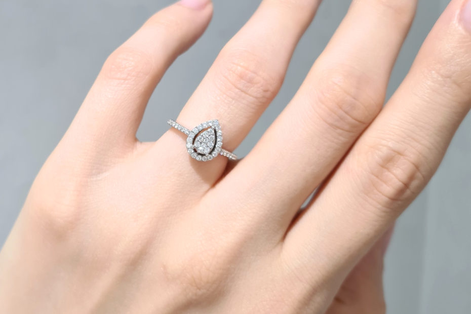 2. El 0,25 Karat Pırlanta Damla Yüzük - X003675