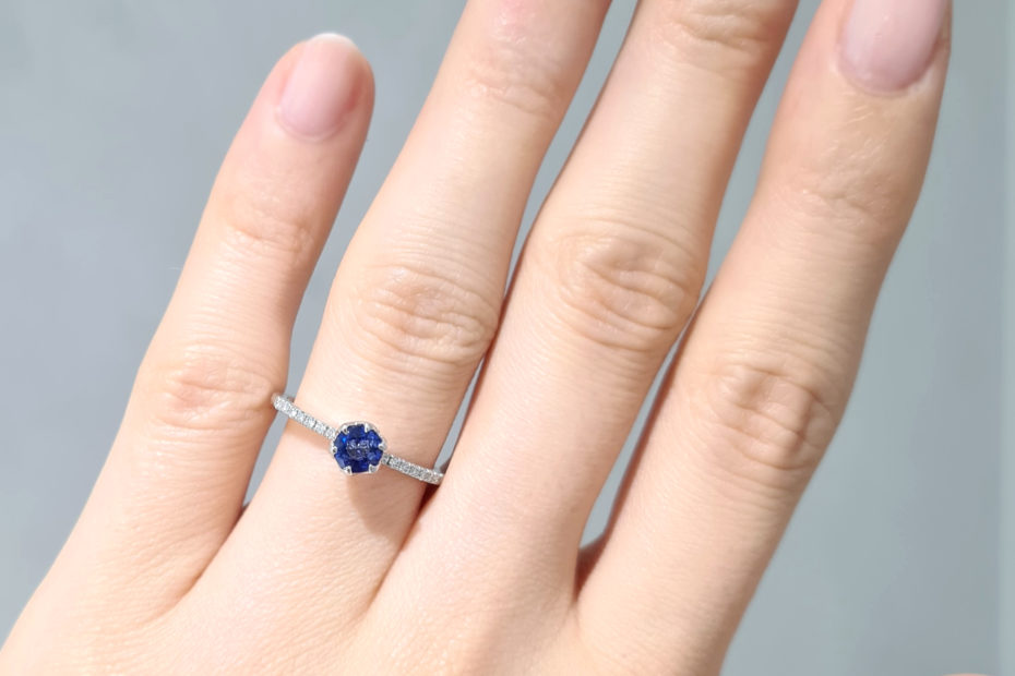 2. El 0,57 Karat Pırlanta ve Safir Yüzük - X003674