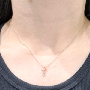 0,02 Karat Pırlanta Rose Kolye - KL02184