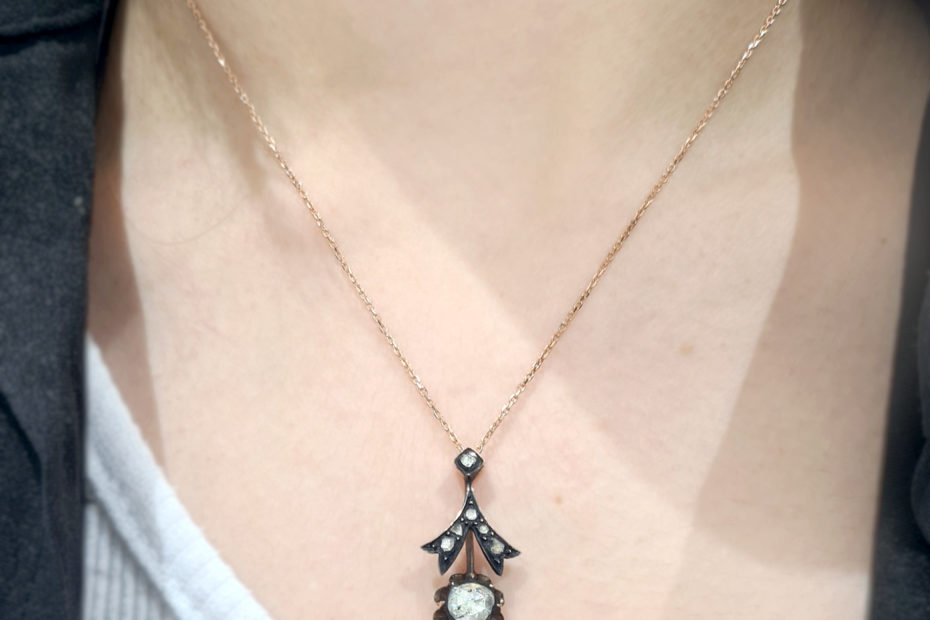 2. El 0,40 Karat Brown Elmas Kolye - X003736