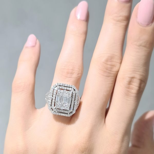 2. El 1,80 Ct Fantezi Baget Yüzük
