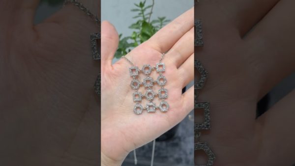 2. El 0,70 Karat Kare Altıgen Tasarım Kolye ürün videosu