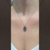 2. El 0,75 Karat Elmas ve Zümrüt Kolye - X003846