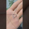 0,22 Karat Pırlanta Kalp Tasarım Kolye
