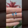 1,55 Karat Pırlanta ve Blue Topaz Damla Küpe
