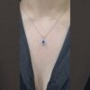 2. El 0,38 Karat Pırlanta ve Safir Oval Kolye