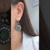 2. El 4,50 Karat Elmas ve Zümrüt Tasarım Küpe