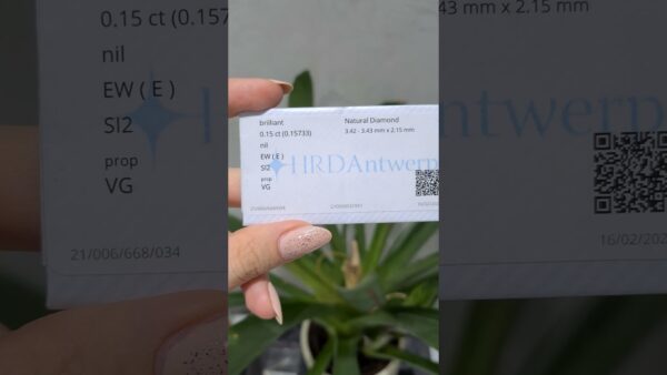 2. El 0,15 Karat HRD Raporlu Pırlanta Tektaş Tek Küpe ürün videosu