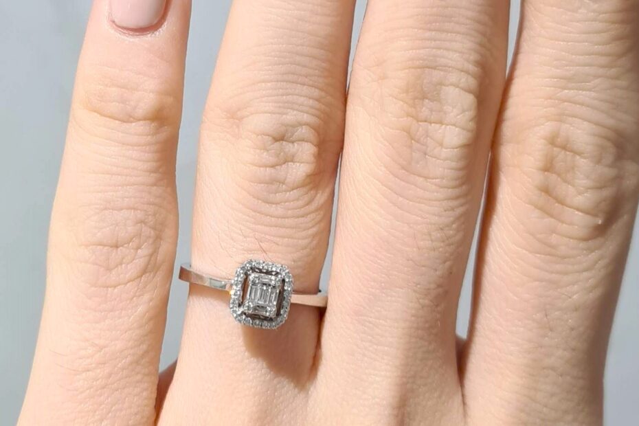 2. El 0,16 Karat Pırlanta Baget Yüzük X004991