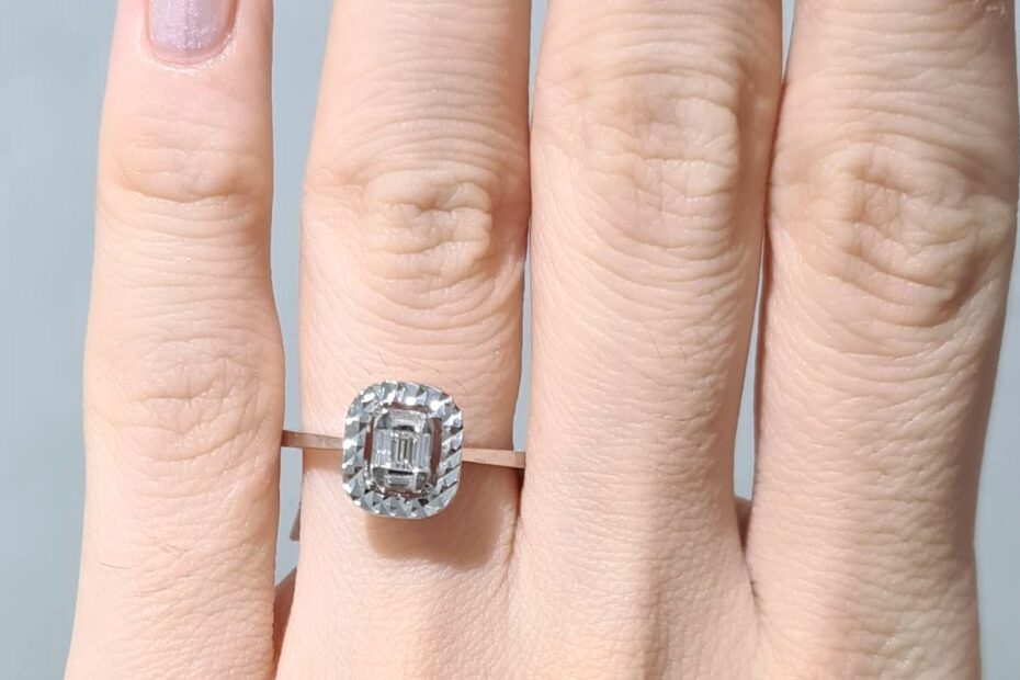 2. El 0,14 Karat Pırlanta Baget yüzük X004912