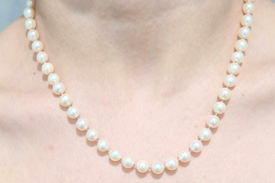 2. El 0,20 Karat Pırlantalı Kilitli İnci Kolye ALM01005