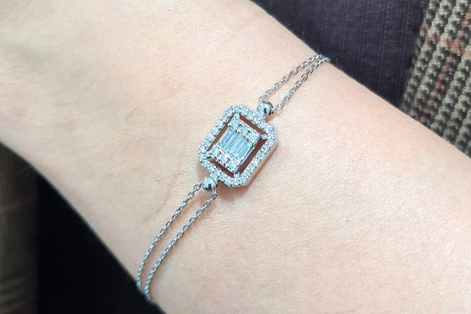 2. El 0,35 Karat Pırlanta Baget Bileklik X005063