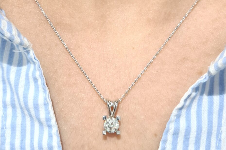 2. El 0,48 Karat Pırlanta Tektaş Kolye X005044