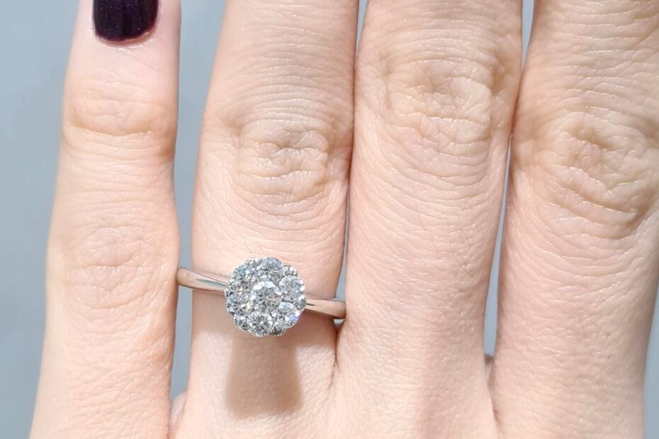 2. El 0,60 Karat Pırlanta Çiçek Yüzük X005080