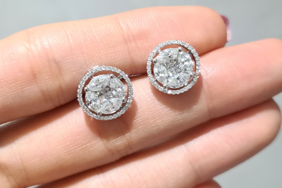 2. El 1,88 Karat Markiz ve Prenses Pırlantalı Özel Tasarım Küpe