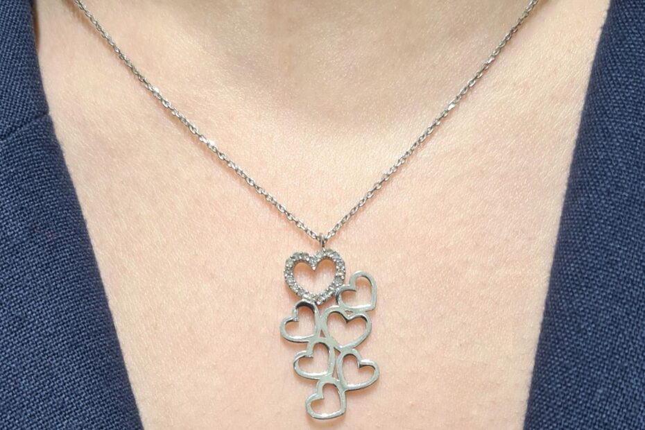 2. El 0,15 Karat Brown Pırlantalı Kalpli Kolye X005121