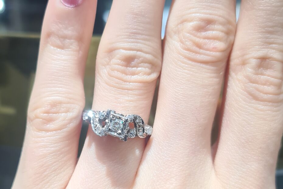 2. El 0,15 Karat Pırlanta Tasarım Tektaş Anayar Yüzük X005166