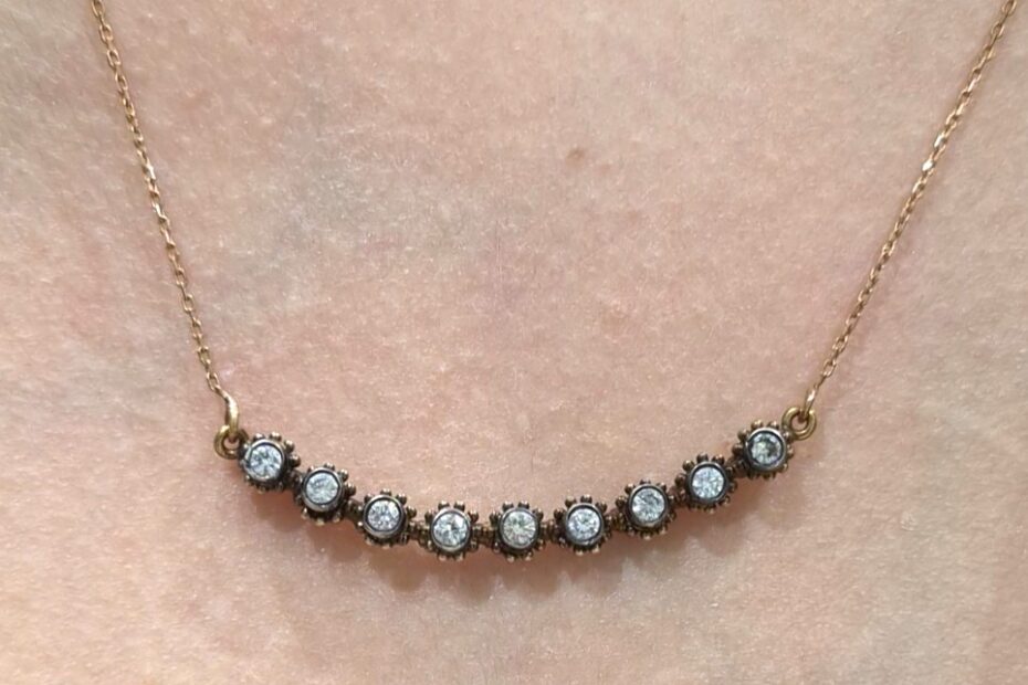 2. El 0,20 Karat Elmas Otantik Tasarım Kolye X005310