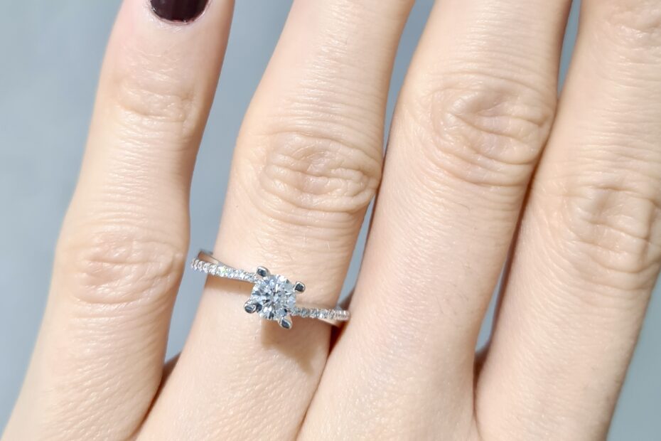 2. El 0,54 Karat Pırlanta Çapraz Tektaş Yüzük X005368