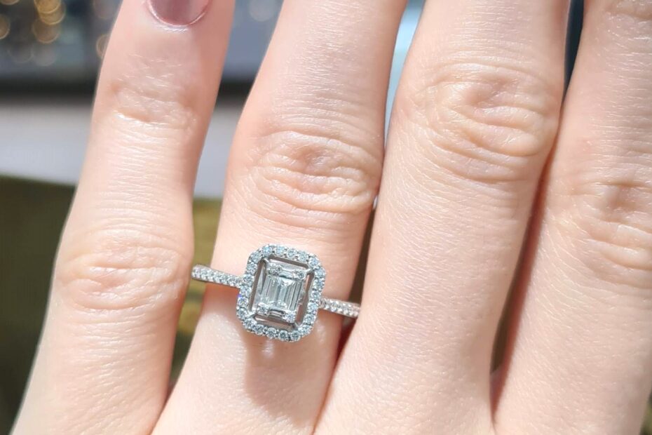 Outlet Pırlanta 0,43 Ct Baget Yüzük X005294