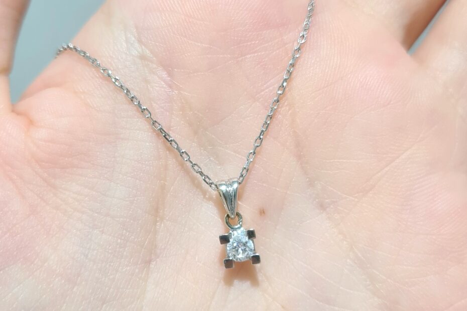 2. El 0,14 Karat Pırlanta Tektaş Kolye X005383