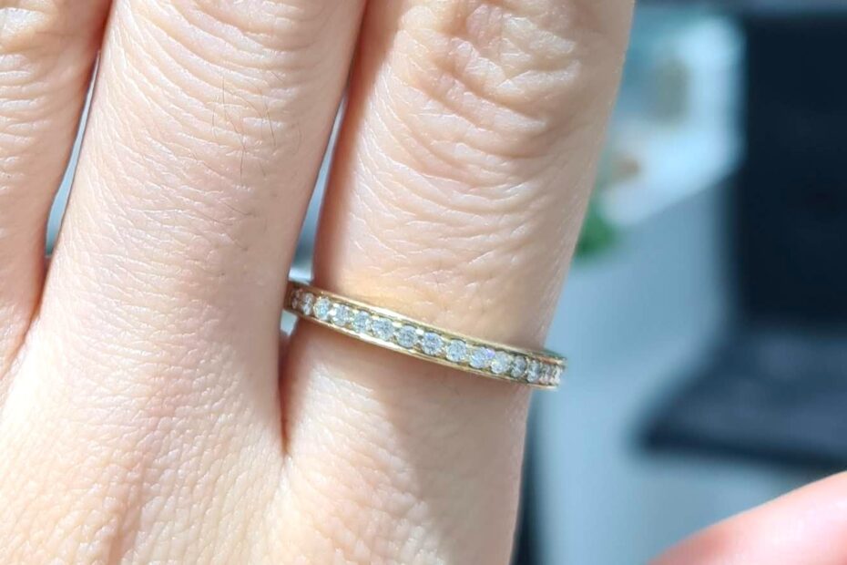 2. El 0,17 Karat Pırlanta Yarımtur Yüzük ALM1015