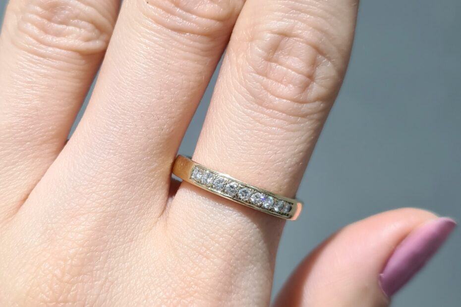 2. El 0,18 Karat Pırlanta Yarımtur Yüzük ALM1016