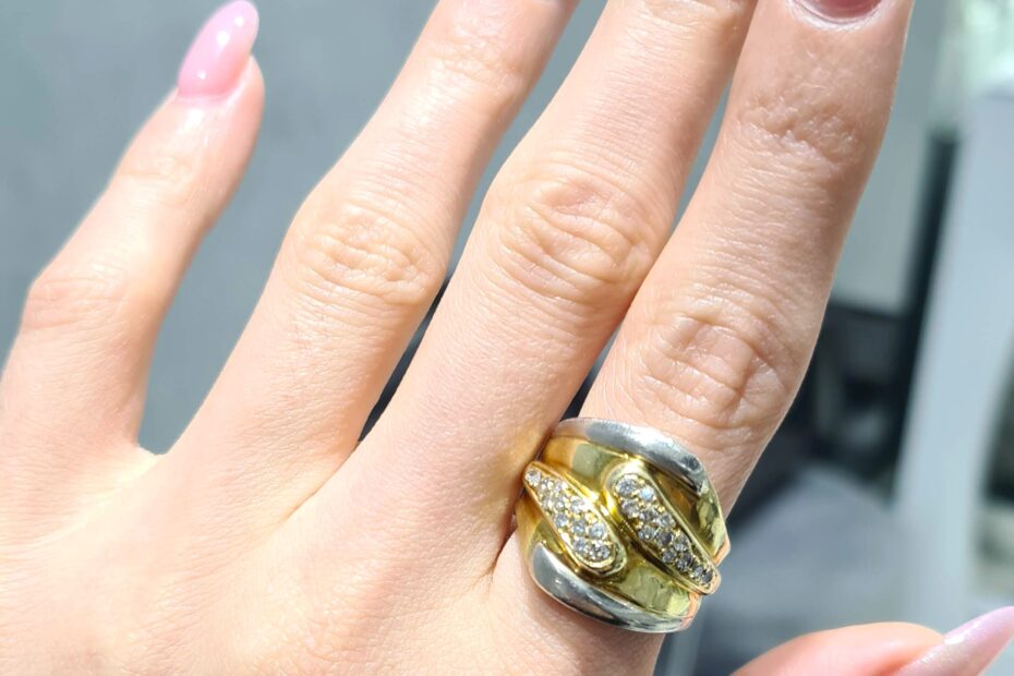 2. El 0,25 Karat Pırlanta Otantik Ağır Tasarım Yüzük X005442