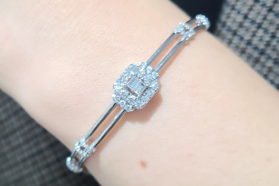 2. El 0,71 Karat Pırlanta Baget Tasarım Bileklik X005417