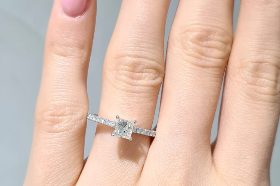 2. El 0,80 Karat Pırlanta Prenses Tektaş Yüzük X005394