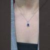 2. El 1,44 Karat Pırlanta ve Safir Damla Kolye X005402