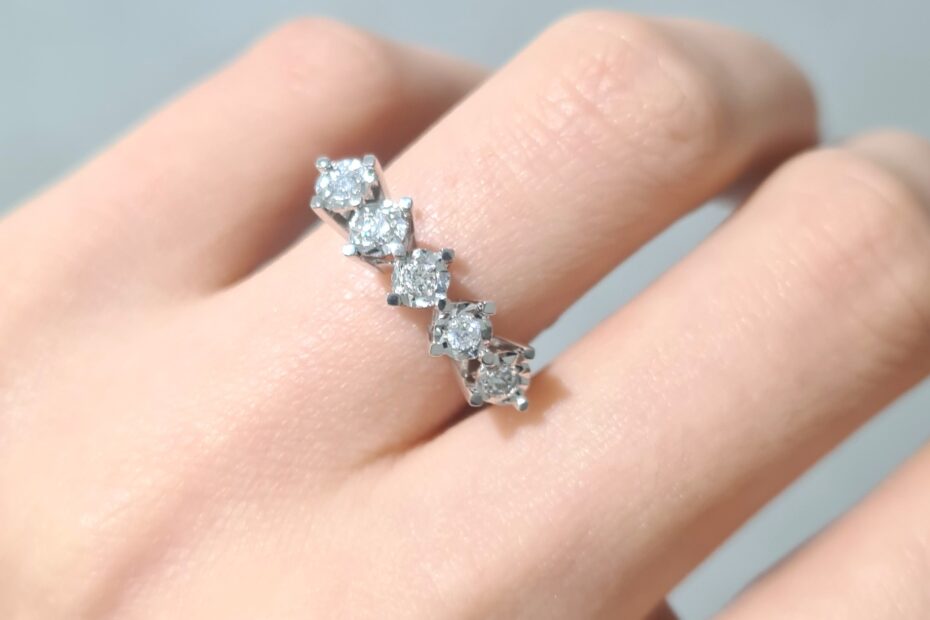 2. El 0,16 Karat Pırlanta Beştaş Yüzük X005556