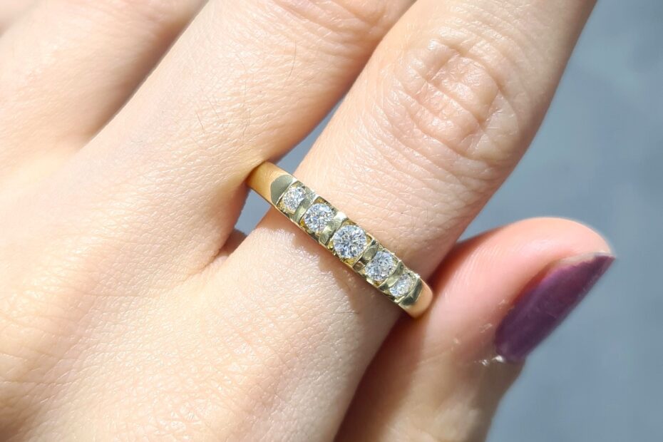 2. El 0,34 Karat Pırlanta Otantik Tasarım Beştaş Yüzük ALM1060