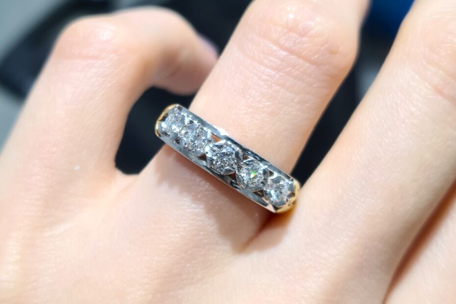 2. El 0,45 Karat Pırlanta Otantik Tasarım Beştaş Yüzük X005573