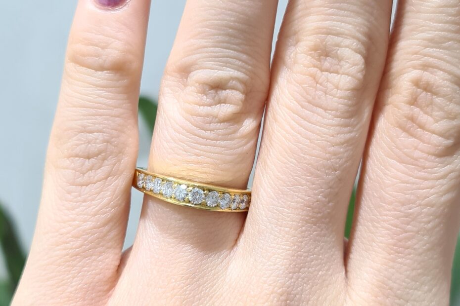 2. El 0,50 Karat Pırlanta Tasarım Yarımtur Yüzük ALM1061