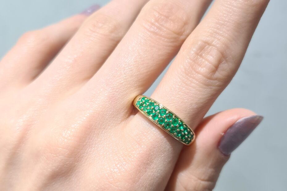 2. El 0,70 Karat Zümrüt Tasarım Yüzük ALM1044