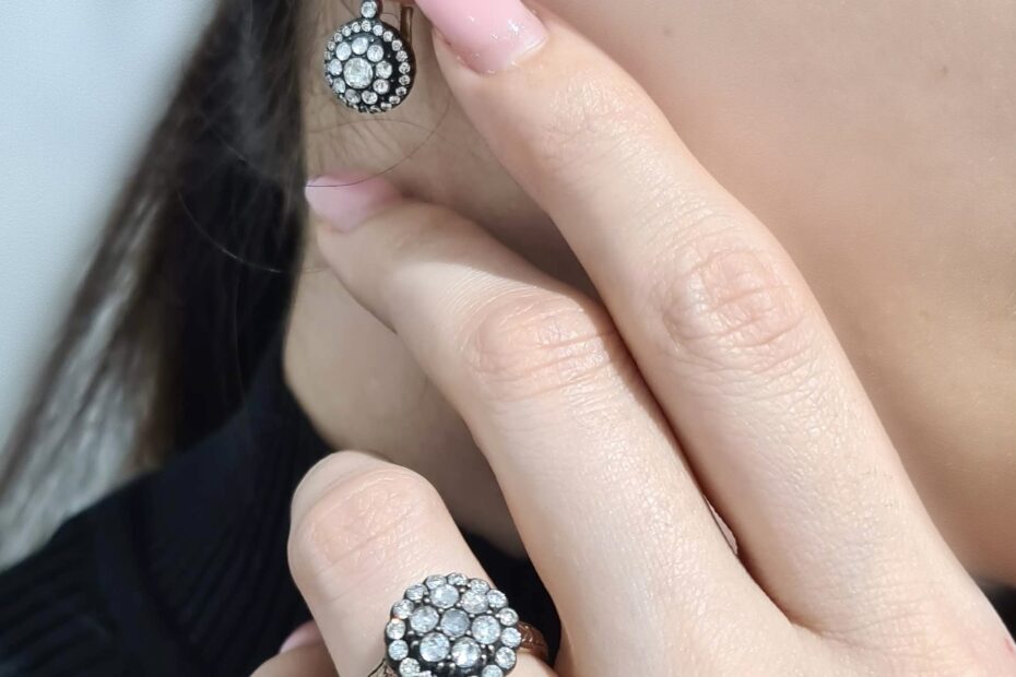 2. El 1,77 Karat Elmas Küpe ve Yüzük Set KK00019 KK00020