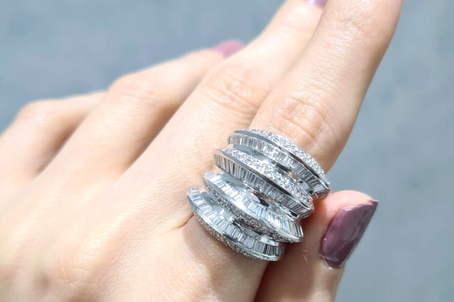 2. El 2,90 Karat Baget ve Yuvarlak Pırlantalı Fantezi Yüzük X005595