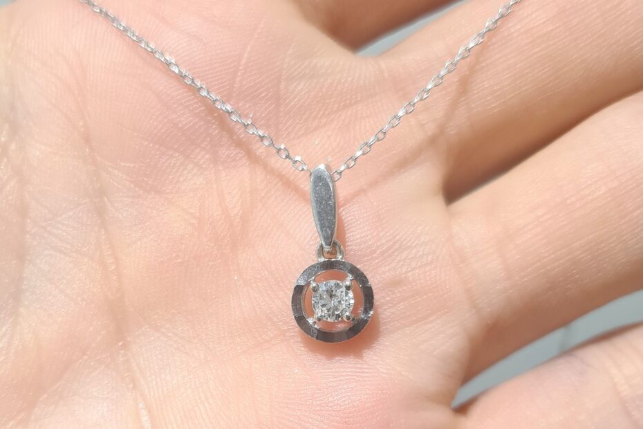 2. El 0,15 Karat Pırlanta Zarif Tektaş Kolye X005630