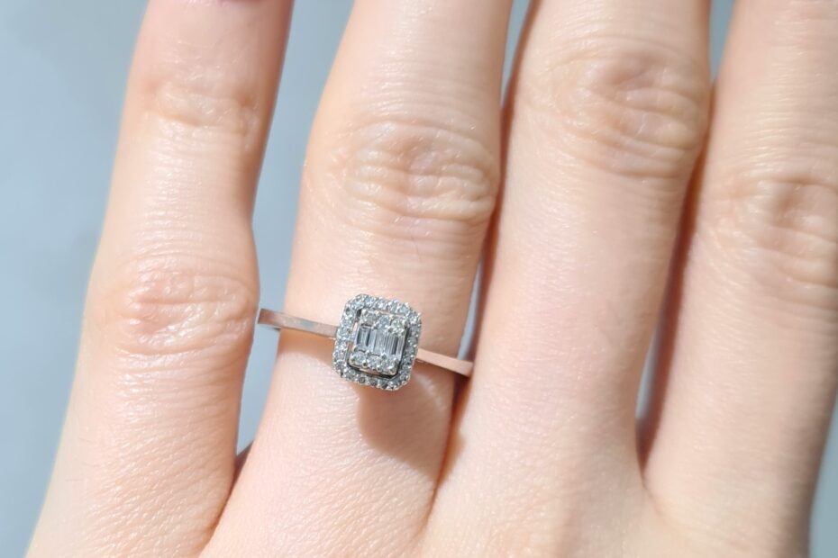 2. El 0,17 Karat Pırlanta Baget Yüzük X005679